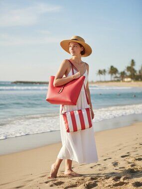 Beach Bag Reversible Tote 2 in 1
